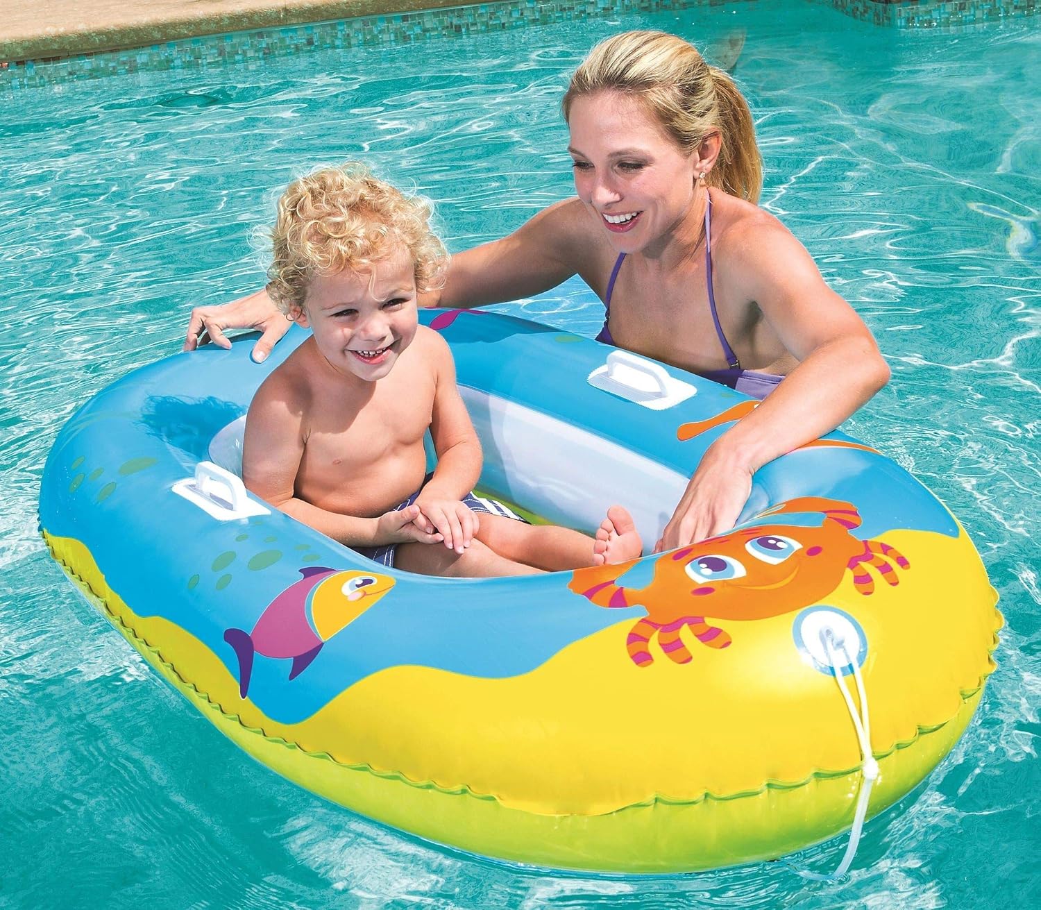 H2OGO! Happy Crustacean Junior Inflatable Pool Boat