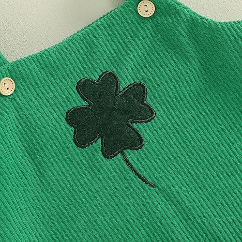 Miniatura 4 de My First St Patricks Day - Mono de pana sin mangas para bebé, niña y niño, traje de trébol recién nacido, sin espalda