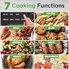 Parrilla eléctrica sin humo NutriChef | Freidora de aire y parrilla inteligente con 7 funciones de cocción | Capacidad de 6L | Incluye termómetro inteligente | Control preciso de temperatura | Placas de parrilla antiadherentes removibles 5
