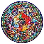 Bgraamiens Puzzle-Mandala Blossom-1000 Pieces Round Puzzle Color Challenge Jigsaw Puzzles for Adults (Mandala Blossom)