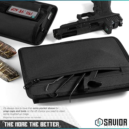Miniatura 31 de Savior Equipment Mag Buddy - Paquete de 2 bolsas tácticas para pistolas con capacidad para hasta 5 cargadores estándar de pila individual/doble