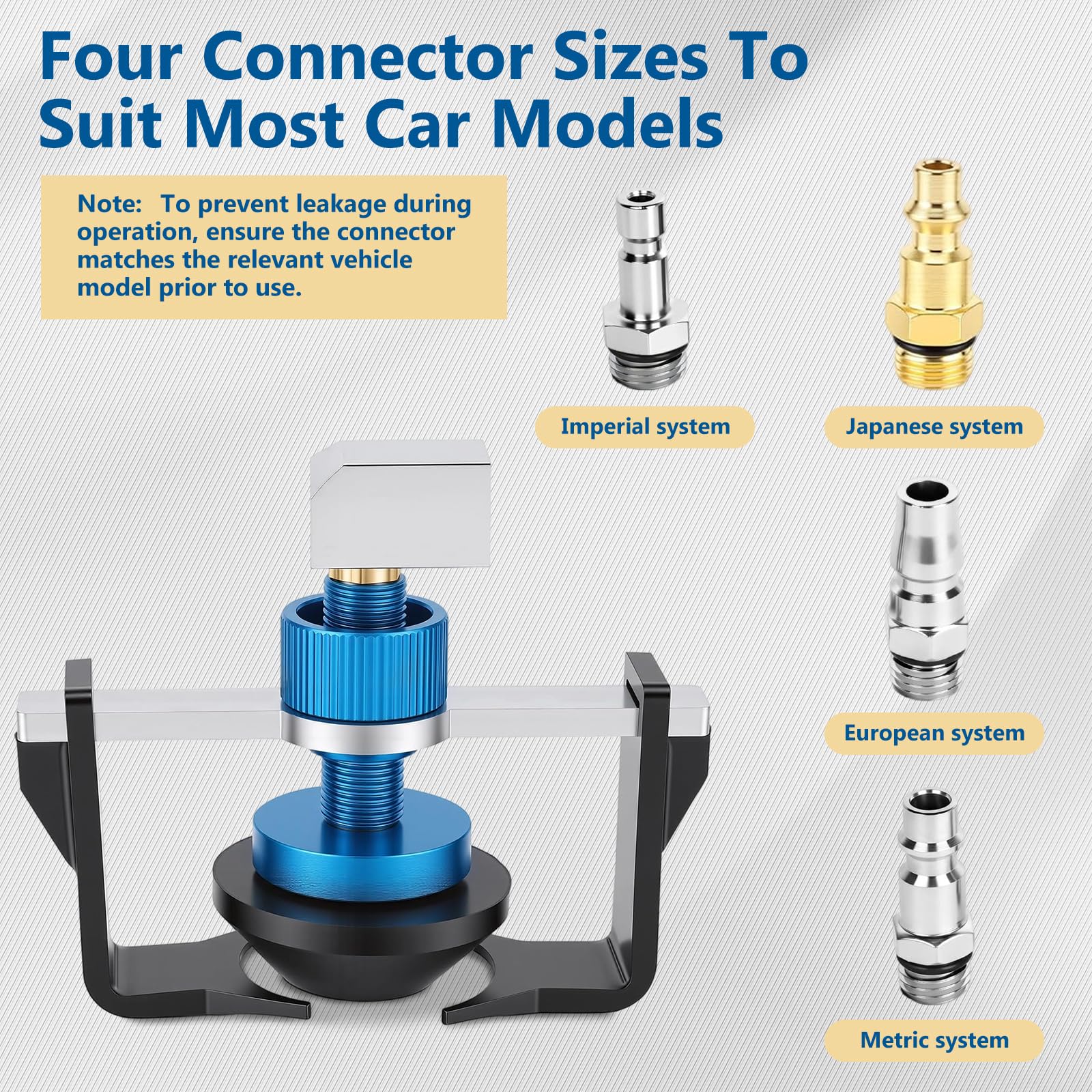 Adaptador Universal de Purga de Frenos 22-58 mm Adaptador para depósito | de líquido de frenos con 4 Conexiones rápidas anillo de sellado antifugas Compatible con Cadillac Mazda Honda Toyota