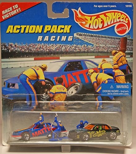 Mattel Hot Wheels 1996 Action Pack Series 1:64 Coche de metal fundido a presión # 16155 – Carrera a la victoria con T-Bird Stocker Racing Car, Buick