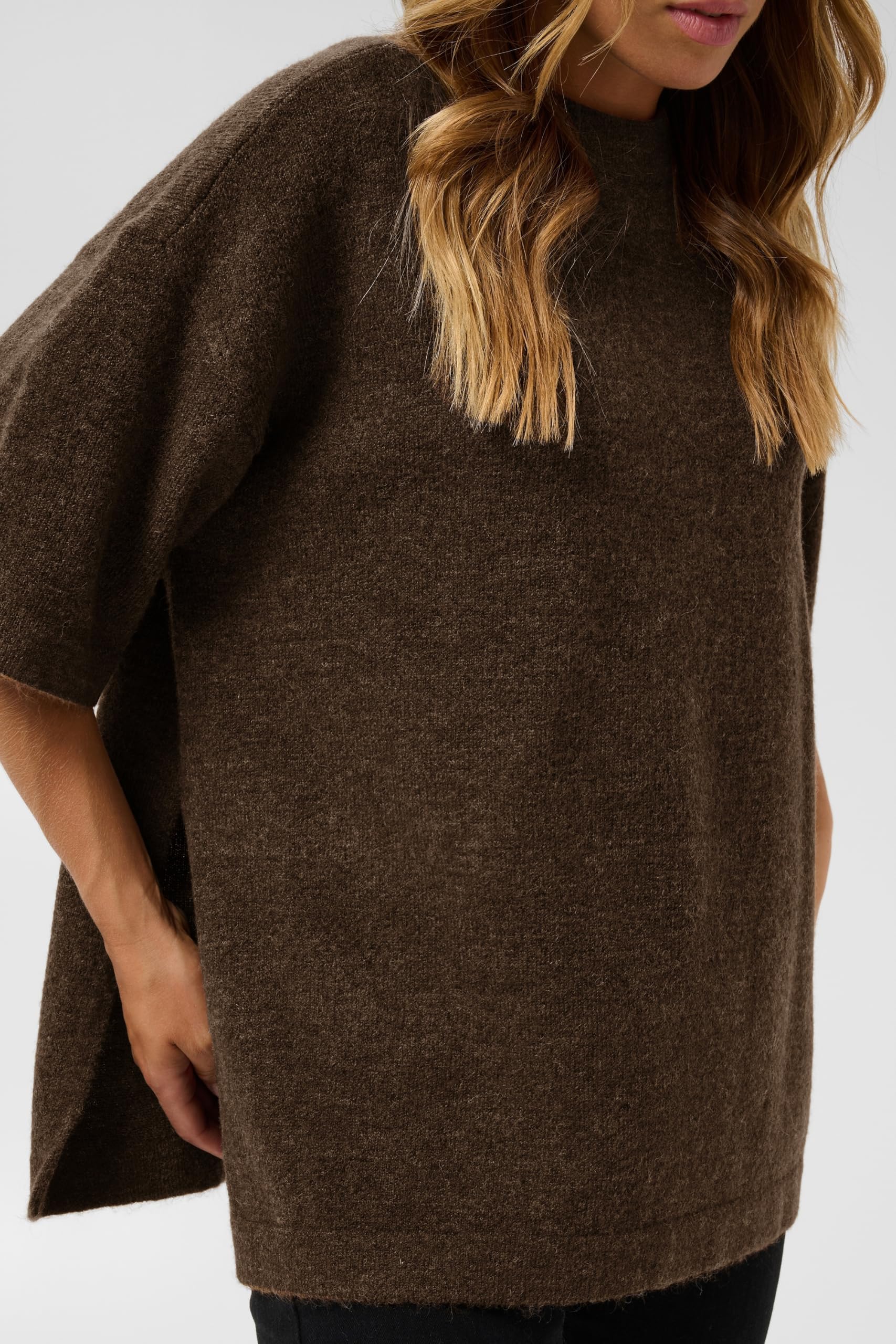 KAFFE Damen Strickpullover KAniel Ellenbogenlänge