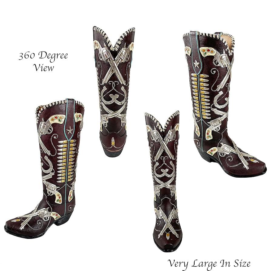 ウエスタンブーツ/花瓶/インテリア Amazon.co.jp: Urbalabs ウェスタンカウボーイブーツ ダブル