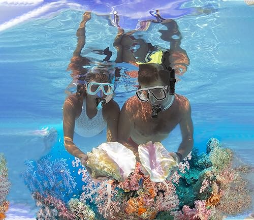 Miniatura 7 de Equipo de esnórquel para adultos con aletas, equipo de buceo para adultos, juegos de esnórquel de viaje profesional con aletas, máscara de buceo