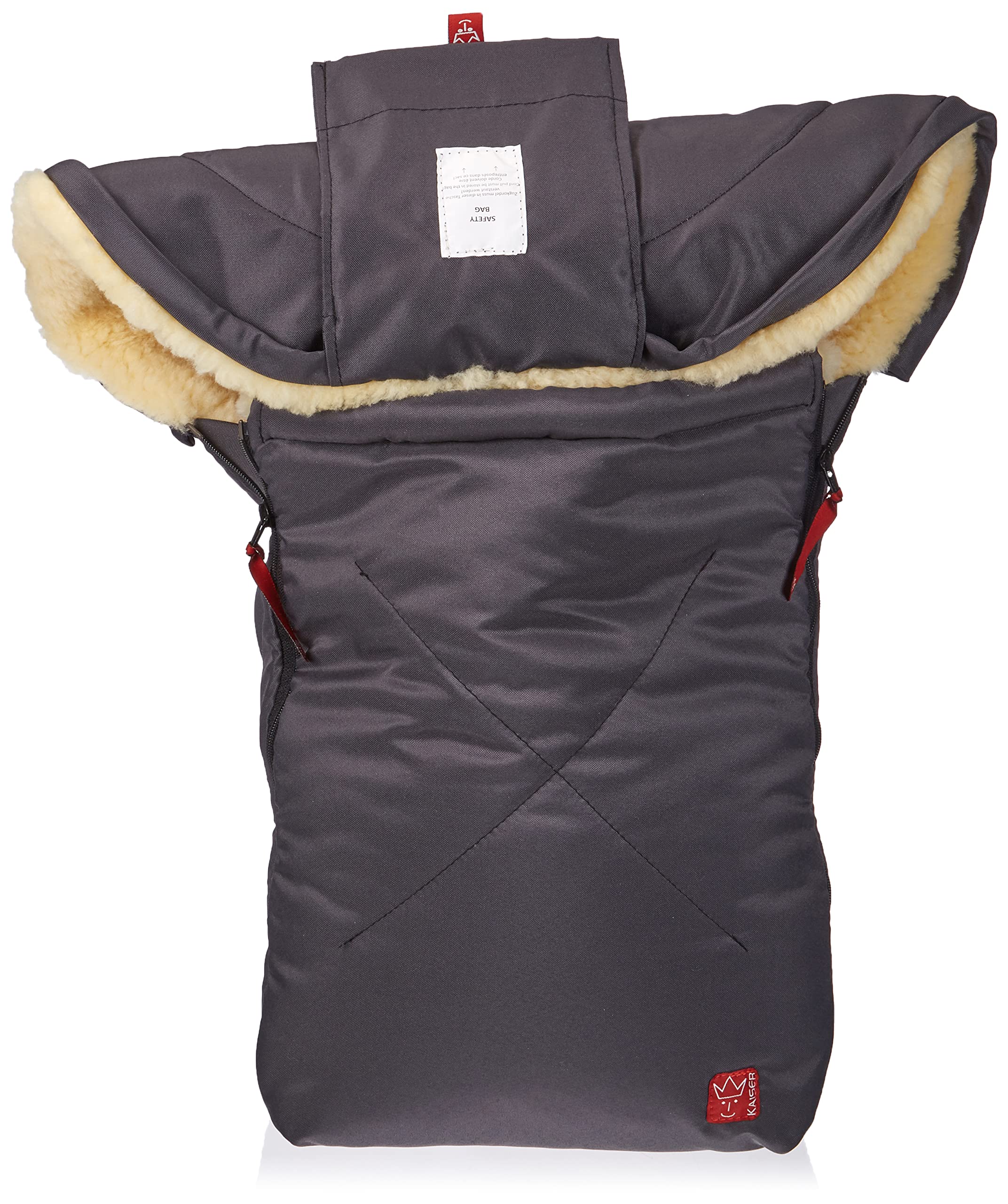 Kaiser 6534124 - Kuschelsäckchen Lammfell medizin, Farbe: anthrazit, Anthracite