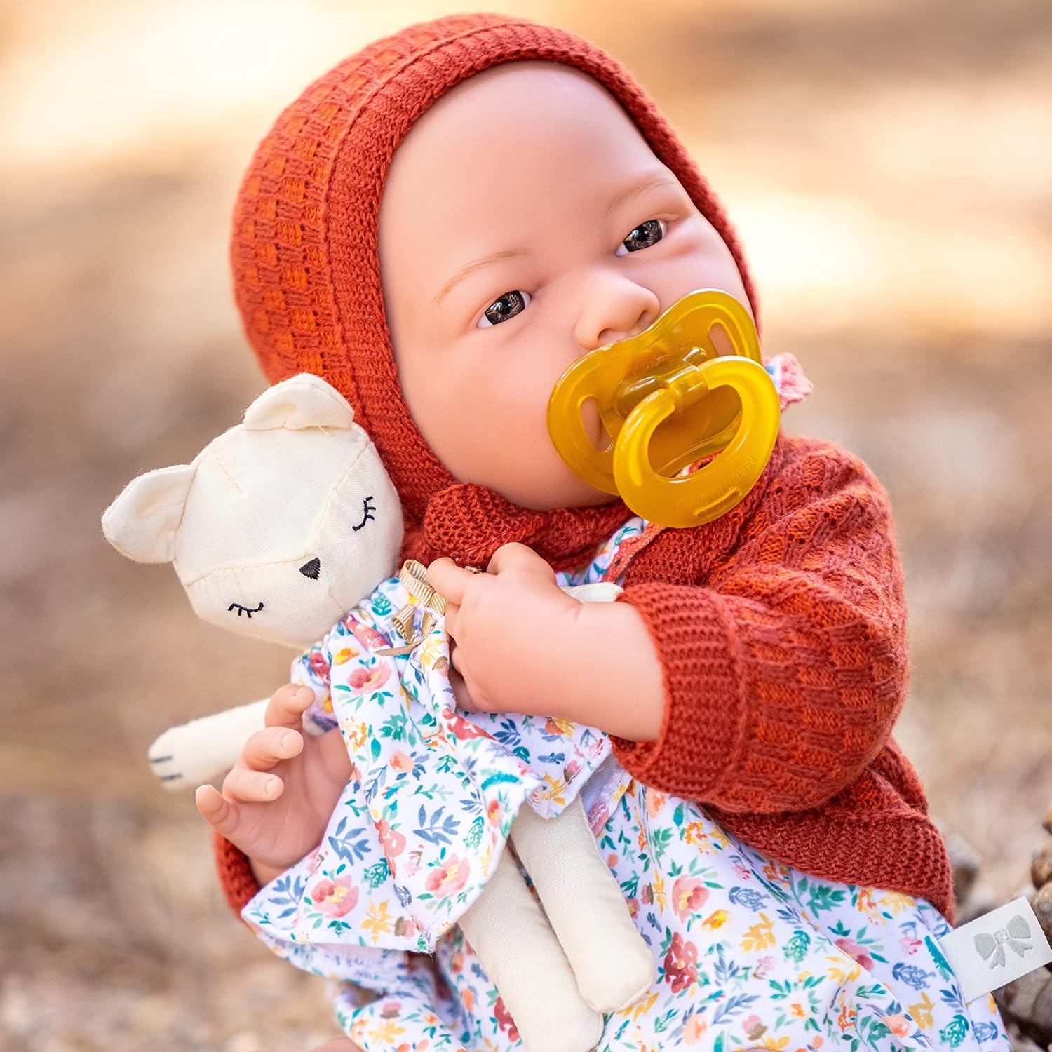 JC Toys - Nature Collection | Original La Newborn | Anatomically Correct Real Girl Baby Doll Gift Set | 15" All-Vinyl | Made in Spain | Designed by Berenguer | Ages 2+