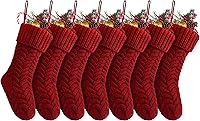 Vista 23 de Fesciory Medias de Navidad de 18 Pulgadas a Granel, Paquete de 5 Medias Grandes de Punto Cable para Colgar en Chimenea para Decoraciones Familiares