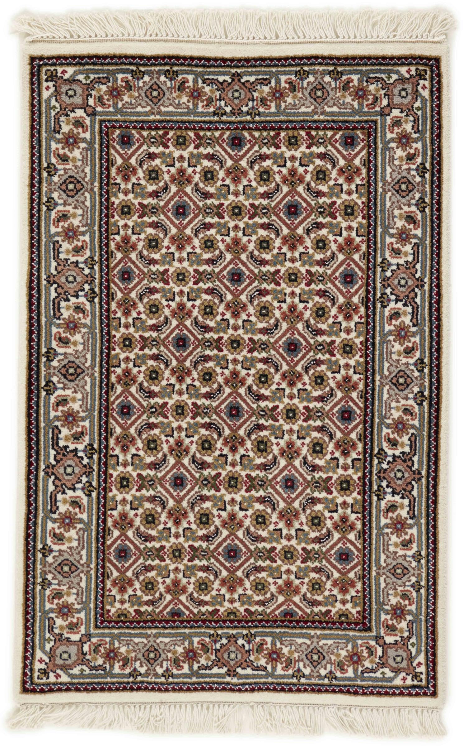 Tapis d'orient Indo Tabriz noué main en laine de prestige 63x93 cm
