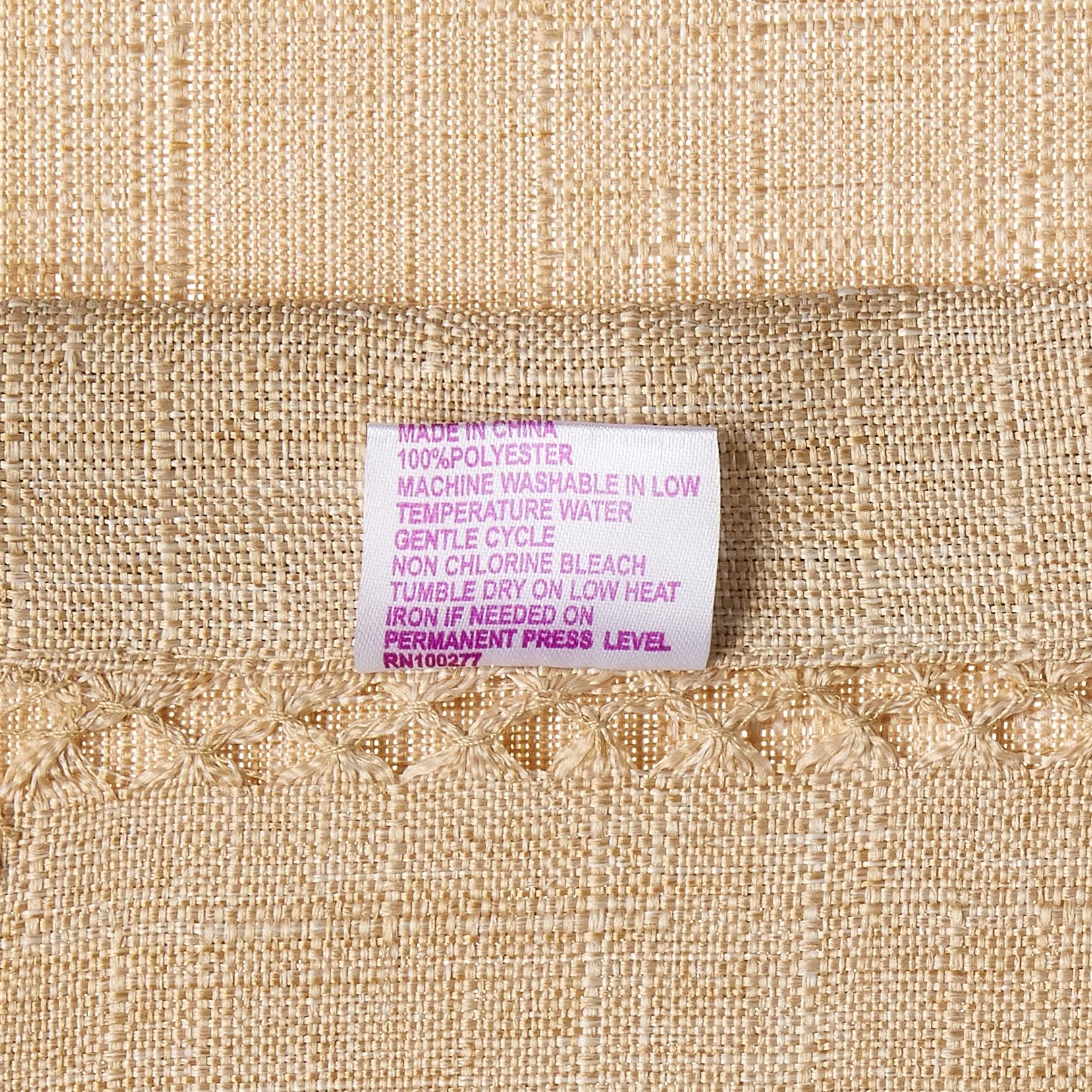 Hem Stitch haftowany wzór vintage obrus płatki owsiane 152 cm x 213 cm podłużny/prostokąt