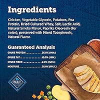 Vista 5 de Blue Buffalo True Chews Premium Jerky Cuts Golosinas naturales para perros, pollo bolsa de 32 onzas