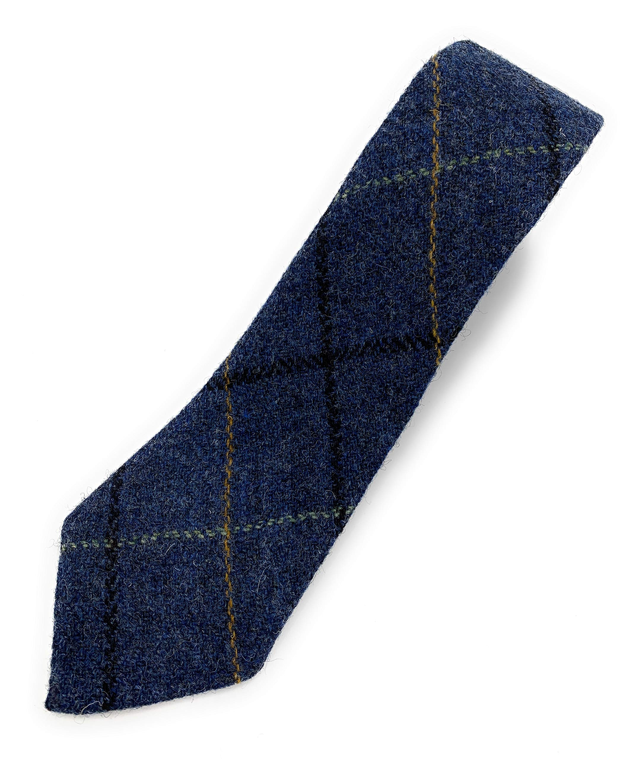 Tartan Tweeds Men's Blue Overcheck Harris Tweed Neck Tie (Blue Overcheck)