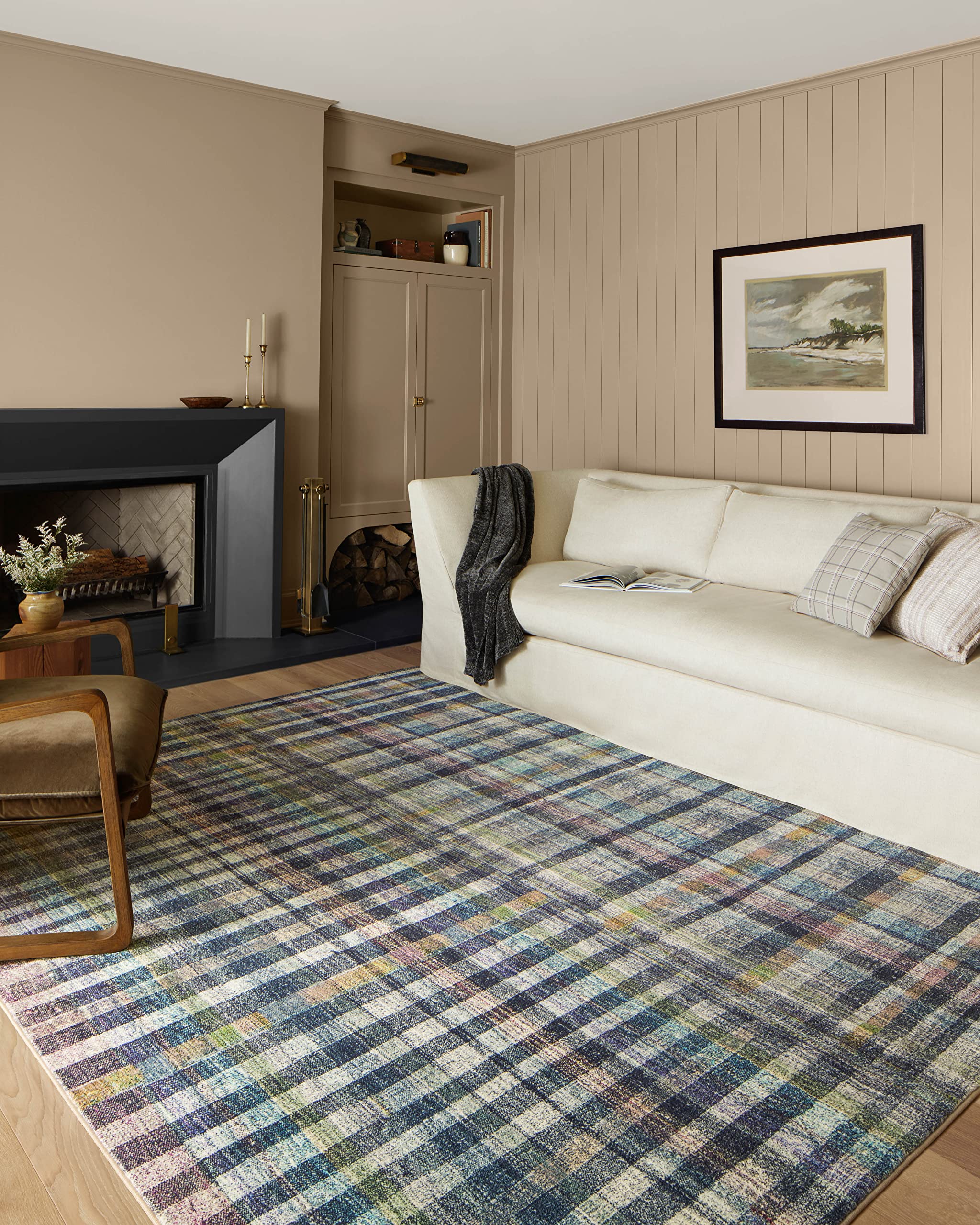 Loloi Chris Loves Julia x Loloi Humphrey Collection HUM-04 Plum/Multi 2'-0" x 5'-0" Accent Rug feat. CloudPile