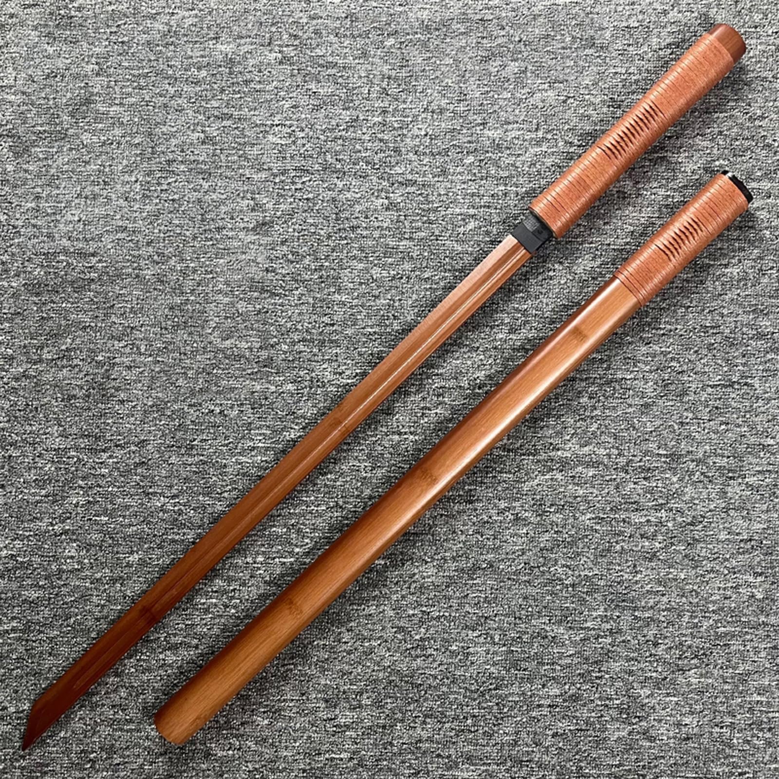 100 cm langes Katana-Trainingsschwert aus natürlichem Bambus,handgefertigtes Bokken,Samuraischwert aus Holz für Kendo-Training,Ausstellung,Cosplay,Requisiten,Geschenke (braun,beige)
