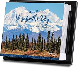 2026年聖書カレンダー - 2026年1月から2026年12月の聖書の一節付き365日カレンダー、2026ページ/1日5.85インチ x 4.85インチ、クリスチャンデスクデコレーション