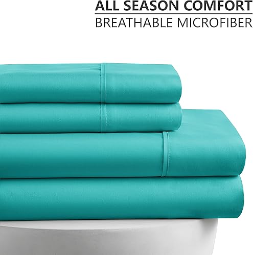 Miniatura 3 de American Home Collection Juego de sábanas King con bolsillo profundo de 16 pulgadas, microfibra ultrasuave, transpirable, resistente a las arrugas y