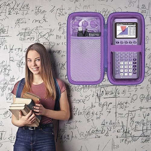 Miniatura 9 de co2CREA Estuche de transporte para calculadoras gráficas a color Texas Instruments TI-84 Plus CE Python EnhancedTI-84TI-Nspire CX II CASTI-Nspire CX