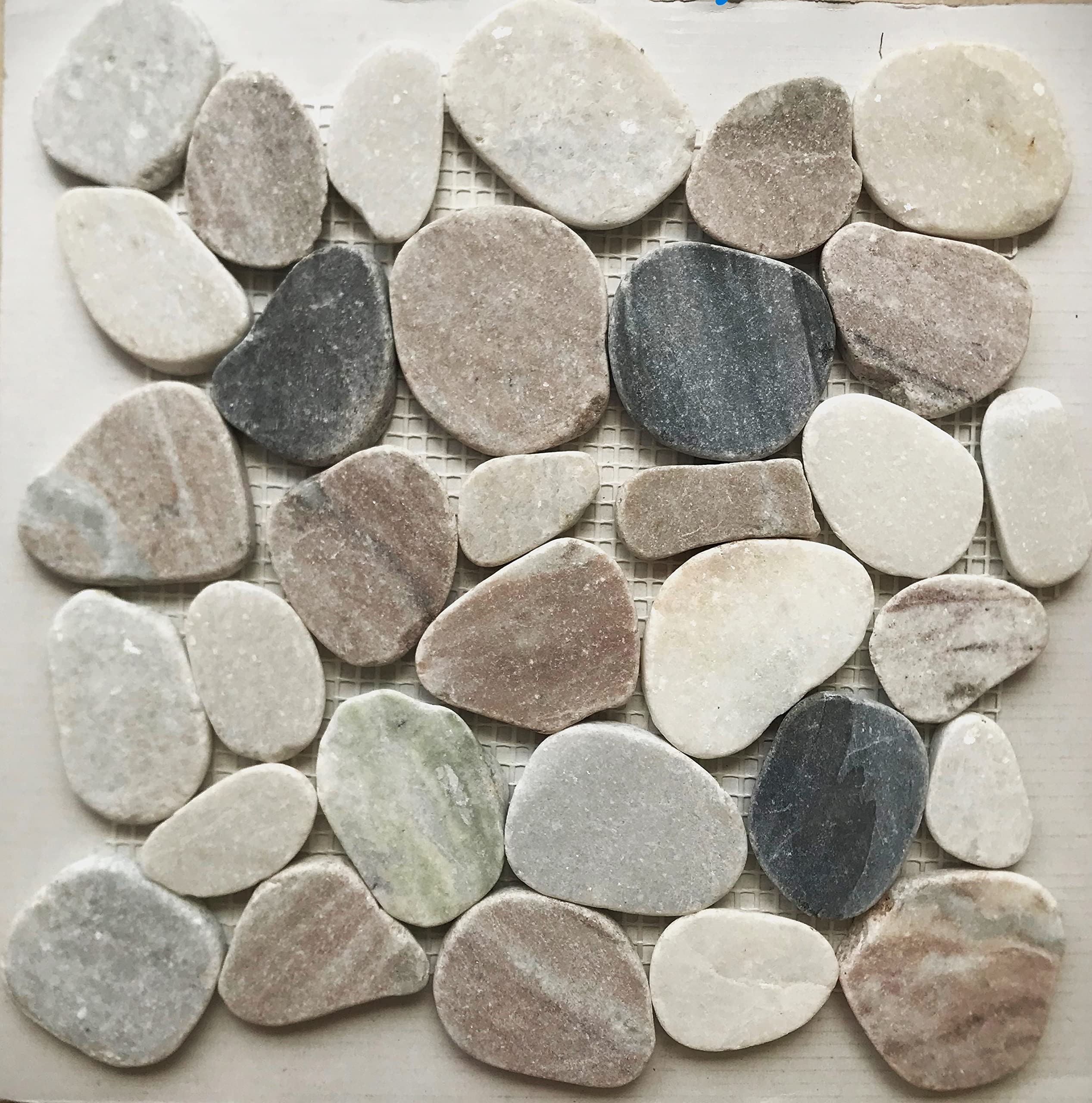 Buy ARK STONE Sliced Pebble Stone tileInterlocking Tumbled Marble