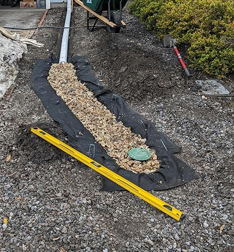 Miniatura 6 de Sandbaggy - Rollo de tela geotextil no tejida resistente para paisaje, fabricado en Estados Unidos, barrera ligera contra malezas, protección UV,