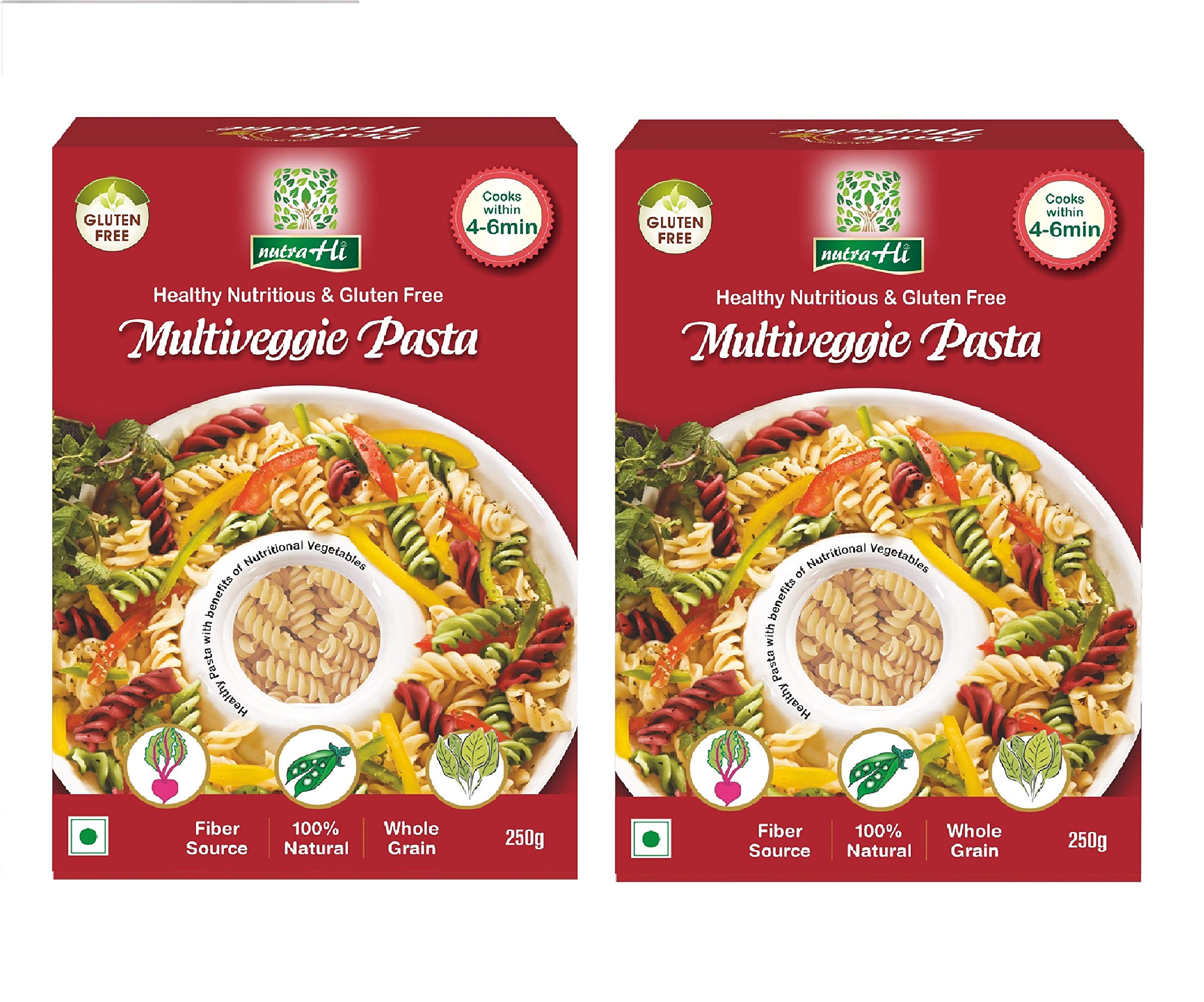 NutraHi Multiveggie Gluten Free Pasta 250g Each ( Pack of 2) (B07MG2ZDZS) Amazon Price History, Amazon Price Tracker