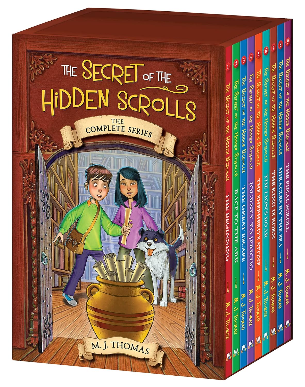 The Secret of the Hidden Scrolls: Complete 9-Book Biblical Adventure Series Box Set for Kids Ages 6-9 by M.J. Thomas