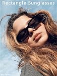 Long Keeper Small Rectangle Sunglasses Women UV 400 Retro Square Driving Glasses