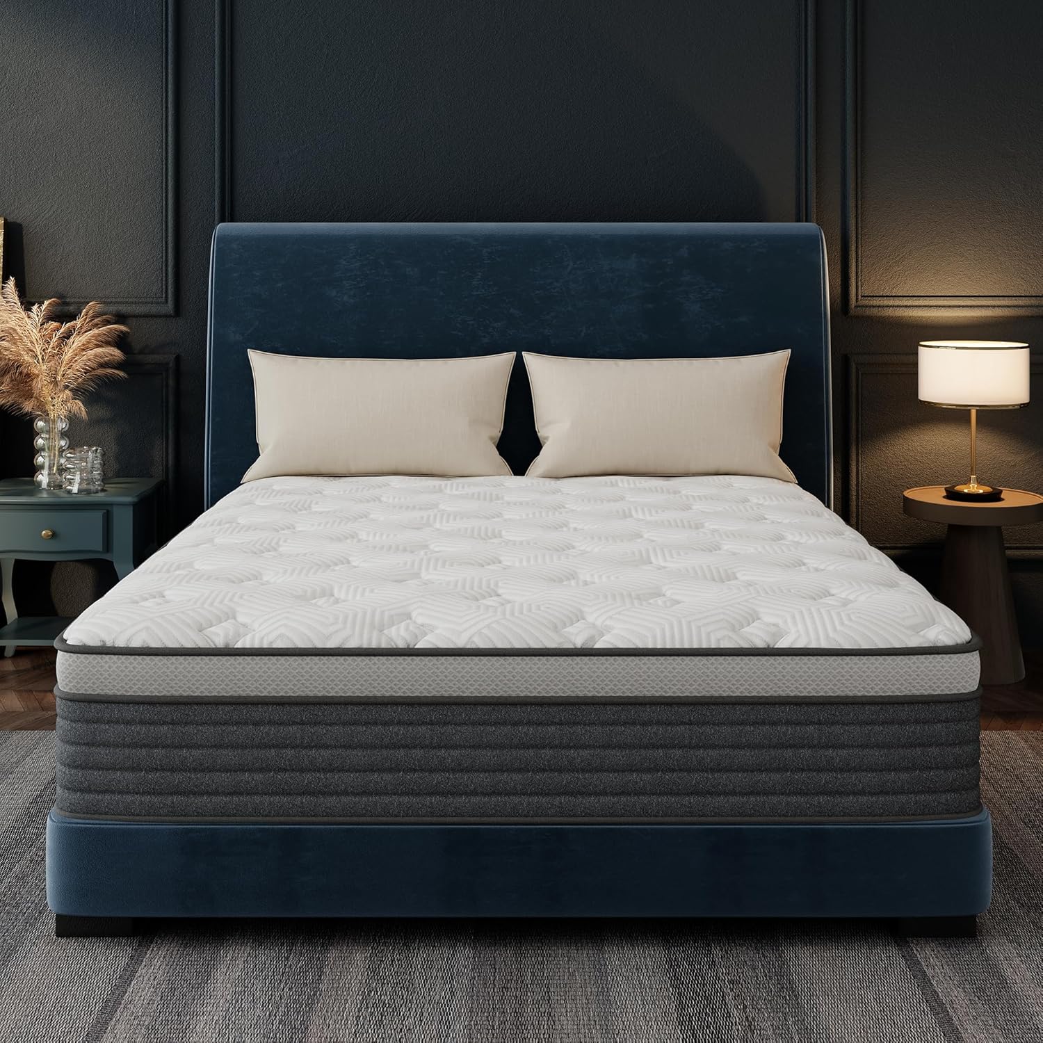 Product image of CH CHARME HOUSE King Size Mattress, 14 Inch Hybrid King Size, Medium Feel Foam and Individual Pocket Springs, Fiberglass Free Bed Mattress, Extra Edge Support, Pressure Relief, CertiPUR-US