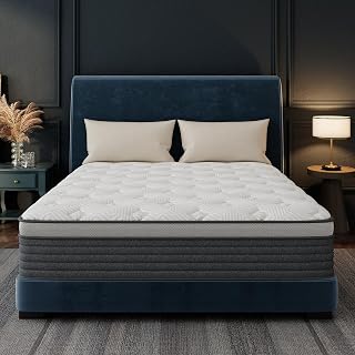 CH CHARME HOUSE King Size Mattress, 14 Inch Hybrid King Size, Medium Feel Foam and Individual Pocket Springs, Fiberglass Free Bed Mattress, Extra Edge Support, Pressure Relief, CertiPUR-US - Amazon product rated Grade A