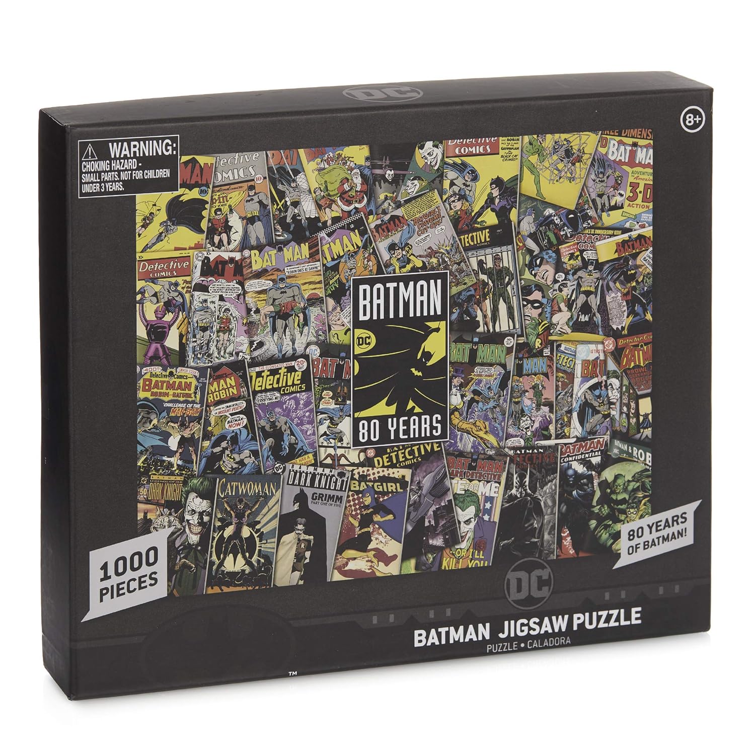 Paladone Batman 1000 Piece Jigsaw Puzzle - Pop Culture Retro Puzzle, Comic Books Through Time Collage, Yellow