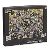 Vista 6 de Paladone Batman 1000 Piece Jigsaw Puzzle - Pop Culture Retro Puzzle, Comic Books Through Time Collage, Yellow