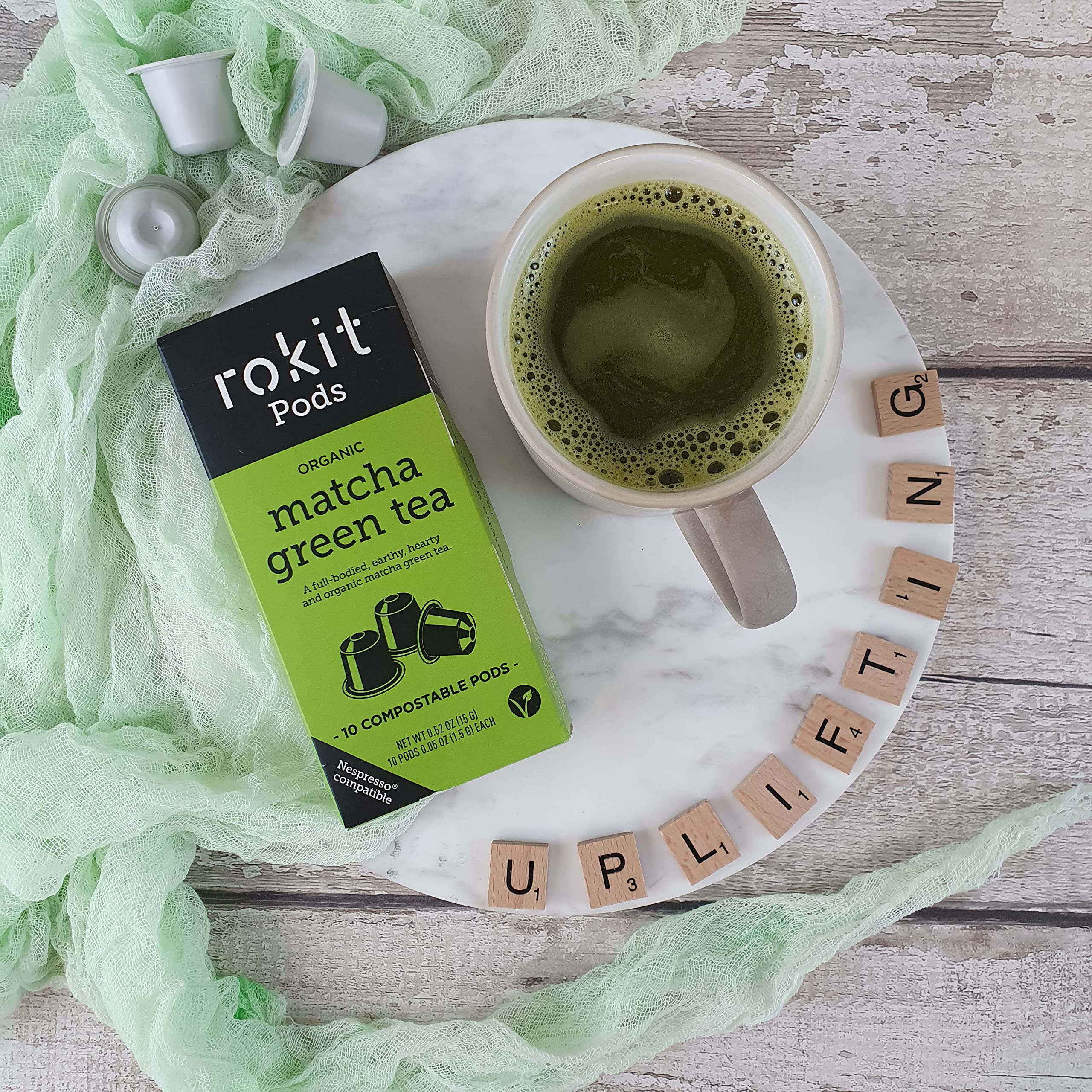 Rokit Pods Organic Variety Pack Bundle Includes Matcha Green Tea