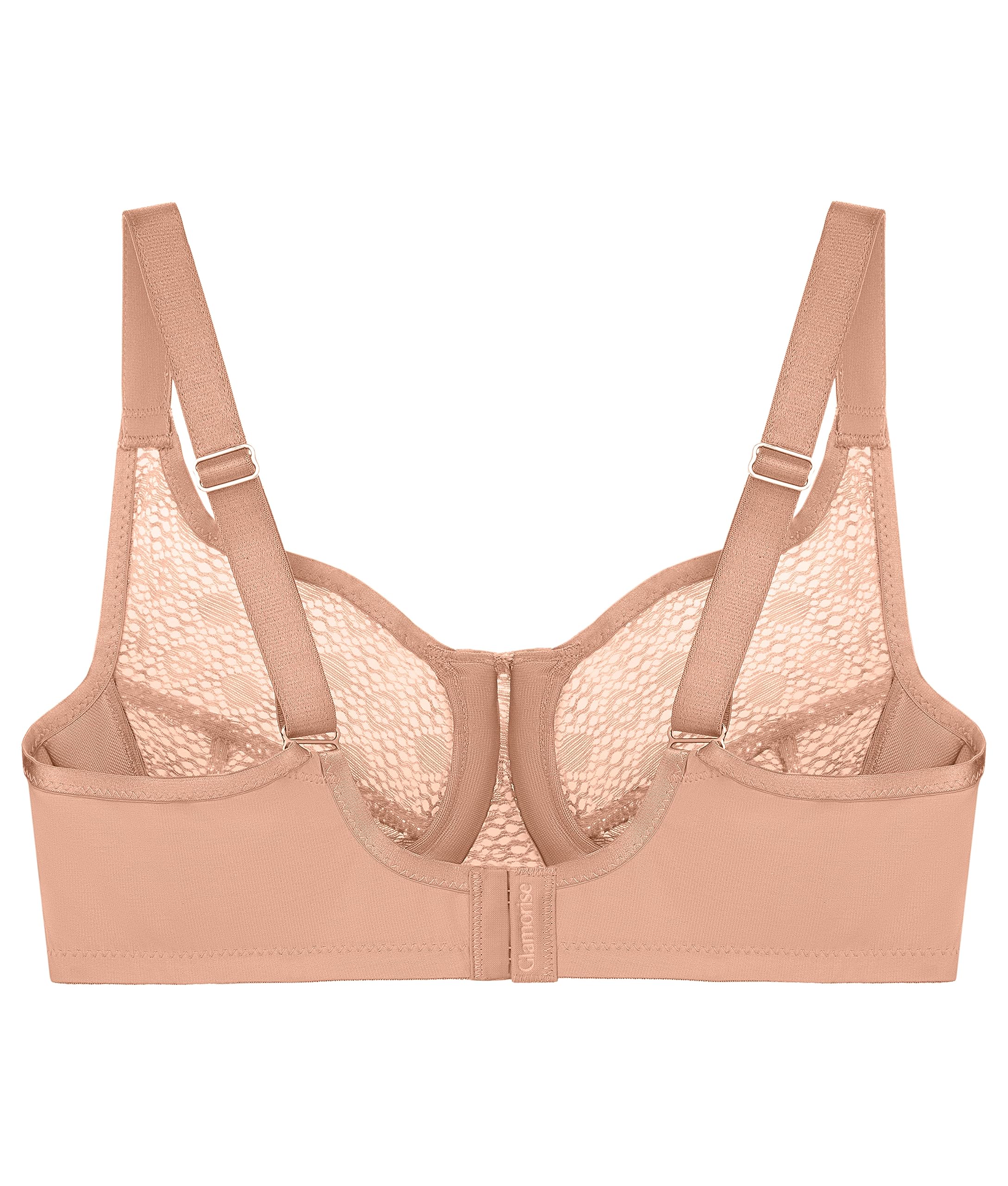 Glamorise Wonderwire Comodidad Encaje Correa #9855 Sujetador de Cobertura Completa Mujer (Pack de 1)