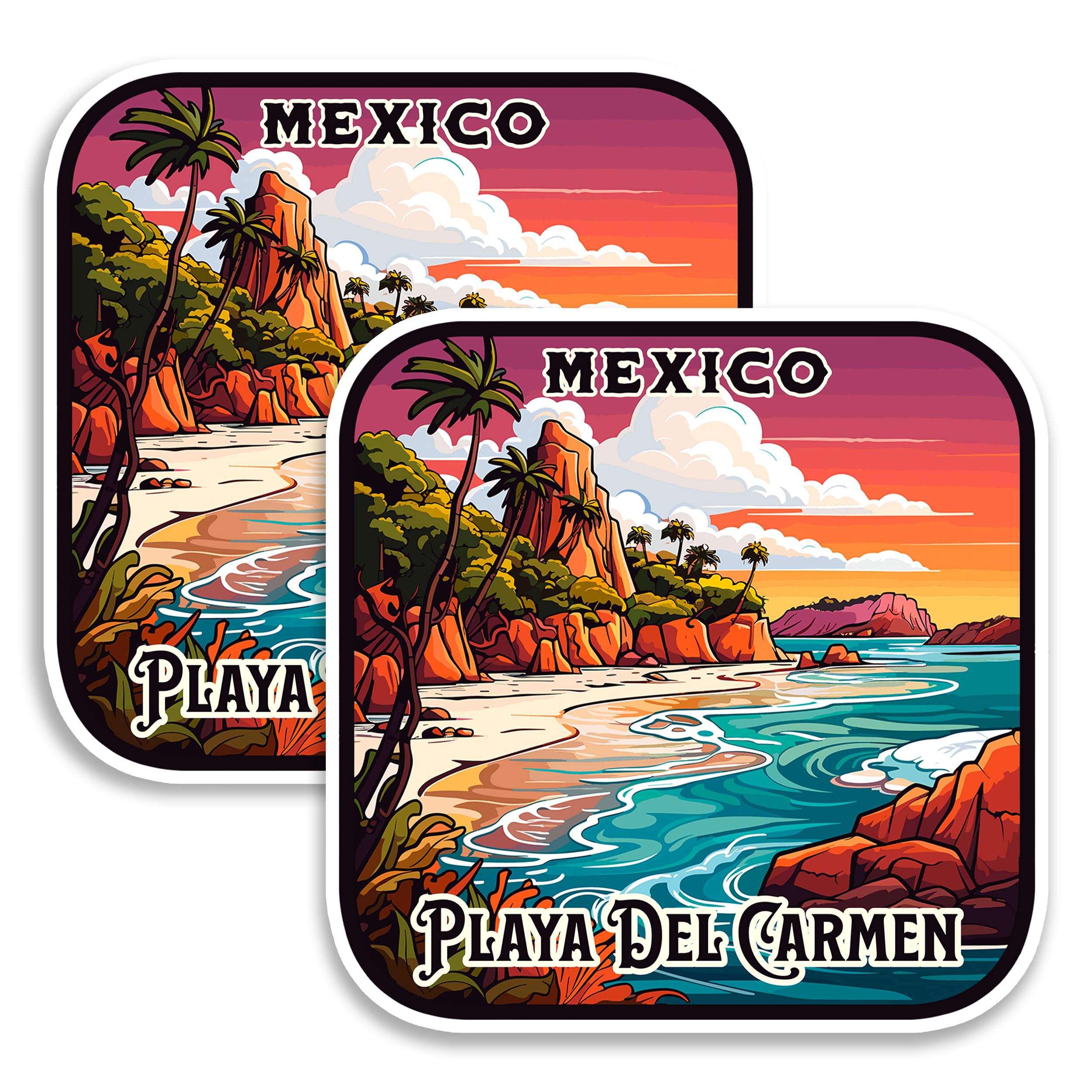 Amazon.com: Playa del Carmen Mexico Fridge Magnet 4 Inch 2-Pack