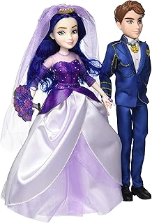 Disney Descendants Mal and Ben Dolls, Inspired The Royal Wedding: A Descendants Story, Toys Include Outfits, Shoes, and Fashion Accessories, Blue