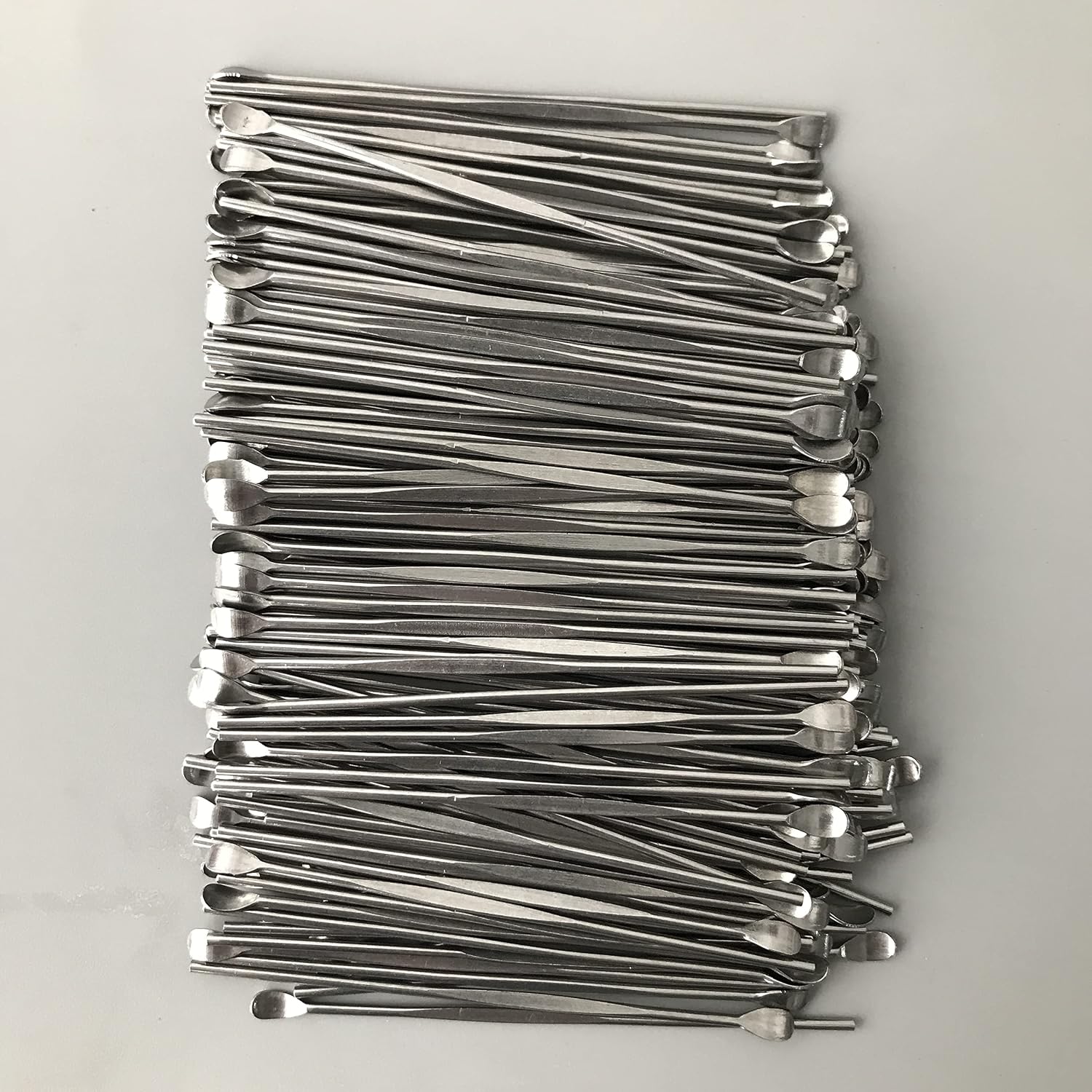 JOYWEE 200 pcs Ear Wax Removal Ear Cleansing Tool Sculpture Stainless Steel Ear Curette Ear Wax Remover Tool Pack 8CM Stainless Steel Wax Carving Tool the Art of Carving