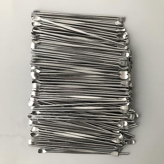 JOYWEE 200 pcs Ear Wax Removal Ear Cleansing Tool Sculpture Stainless Steel Ear Curette Ear Wax Remover Tool Pack 8CM Stainless Steel Wax Carving Tool the Art of Carving