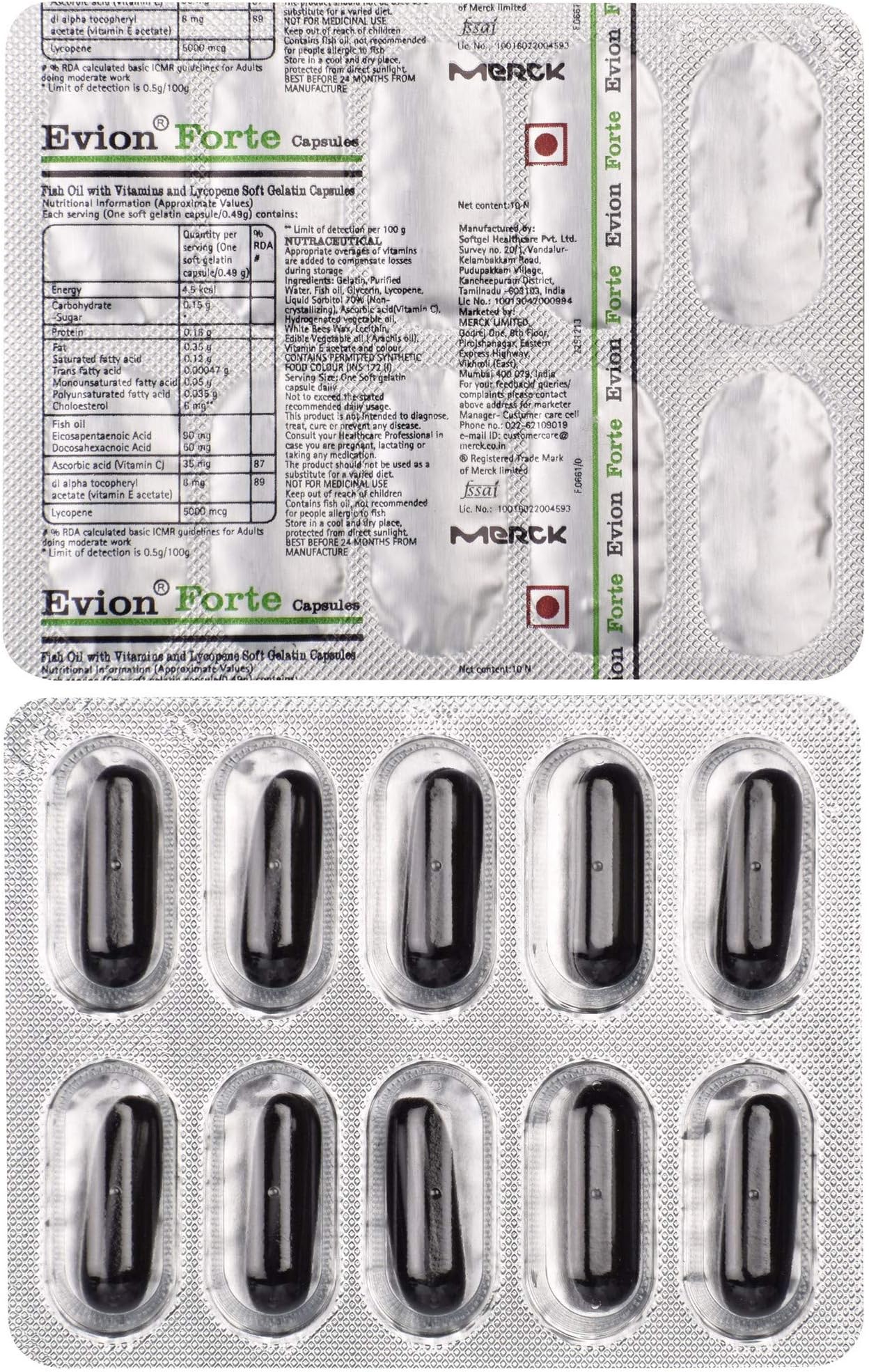 Evion Forte - Strip of 10 Capsules