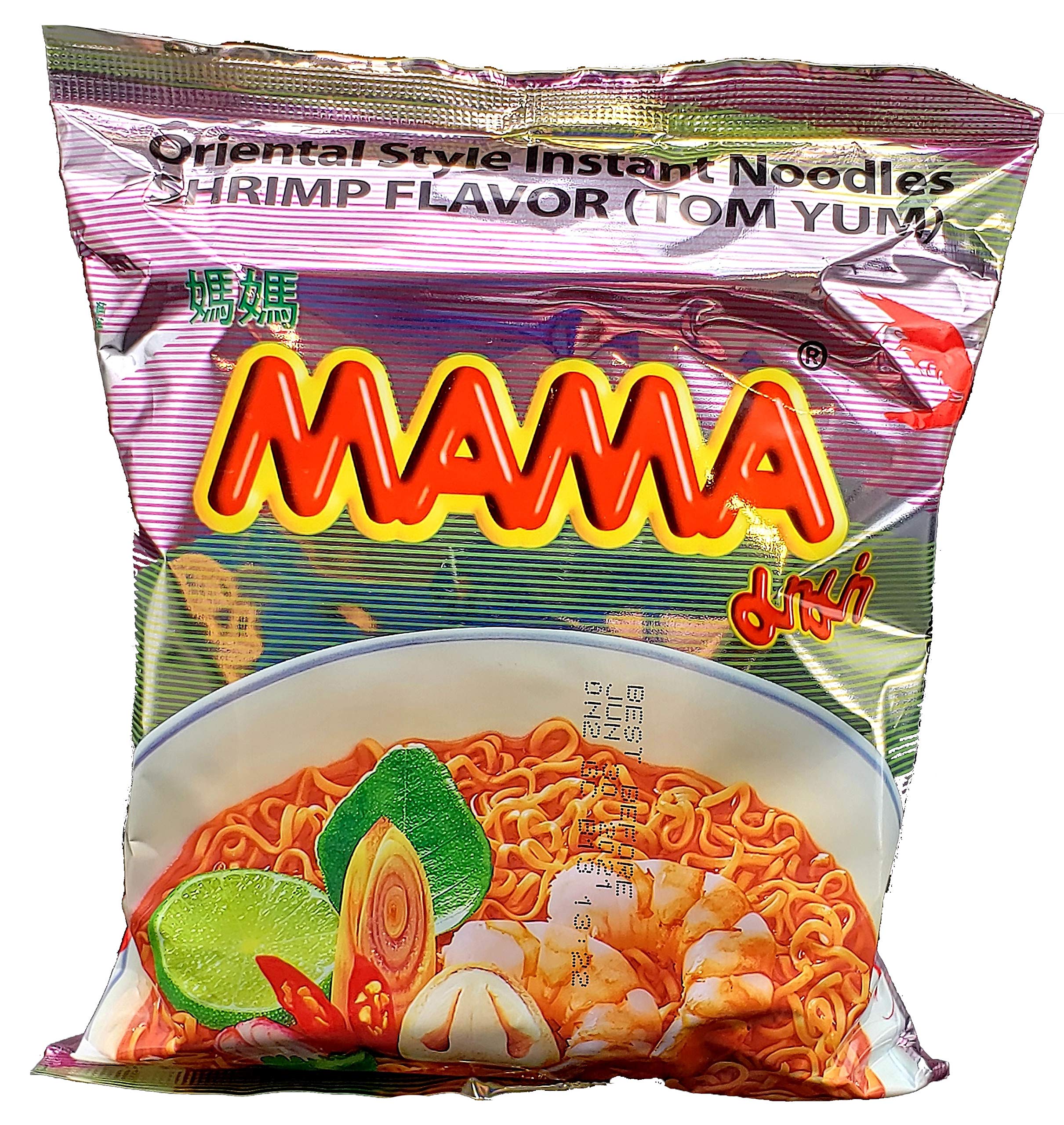 MAMA Ramen Instant Noodles Variety Pack, Chicken, Pa Lo Duck, Tom Yum