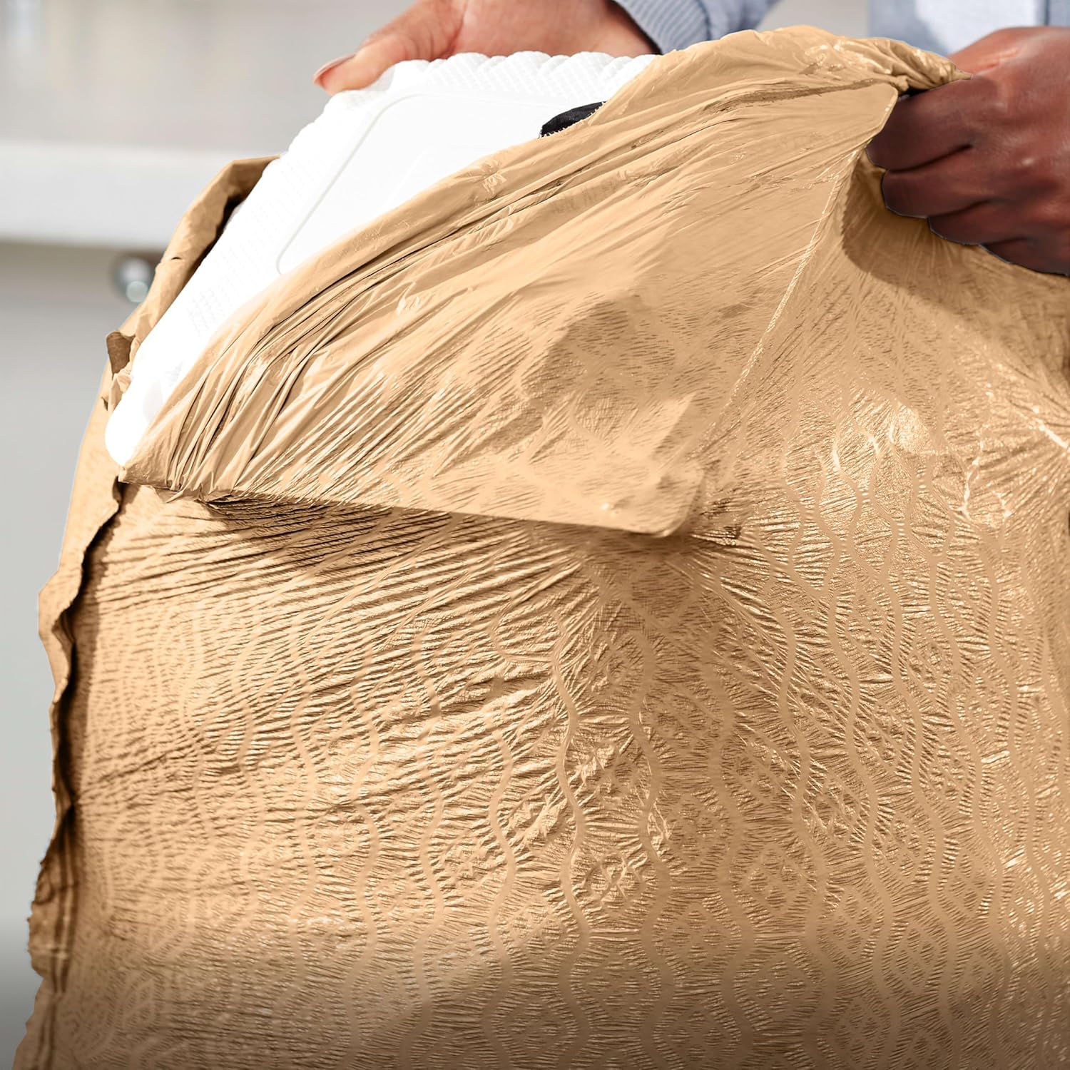 Glad Tall Kitchen Trash Bags 13 Gallon, MaxStrength Recovered Plastic Garbage Bags, Odorshield with Drawstring, 45 Count