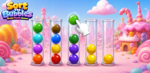 Bubble sort brain puzzle 3D – Water Color Sorting Games – vue 6