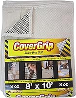 U-Haul CoverGrip 8 oz Canvas Safety Drop Cloth 8x10 ft - Slip-Resistant Dots for Secure Protection