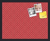 Vista 362 de PinPix Tablero de anuncios de corcho de 20 x 14 pulgadas. Este tablero decorativo enmarcado viene con diseño de círculos B W y un marco negro