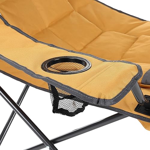 Miniatura 5 de ARROWHEAD OUTDOOR Silla de camping híbrida plegable portátil 2 en 1, reclinable ajustable, ventilación, acolchado, portavasos y bolsa de