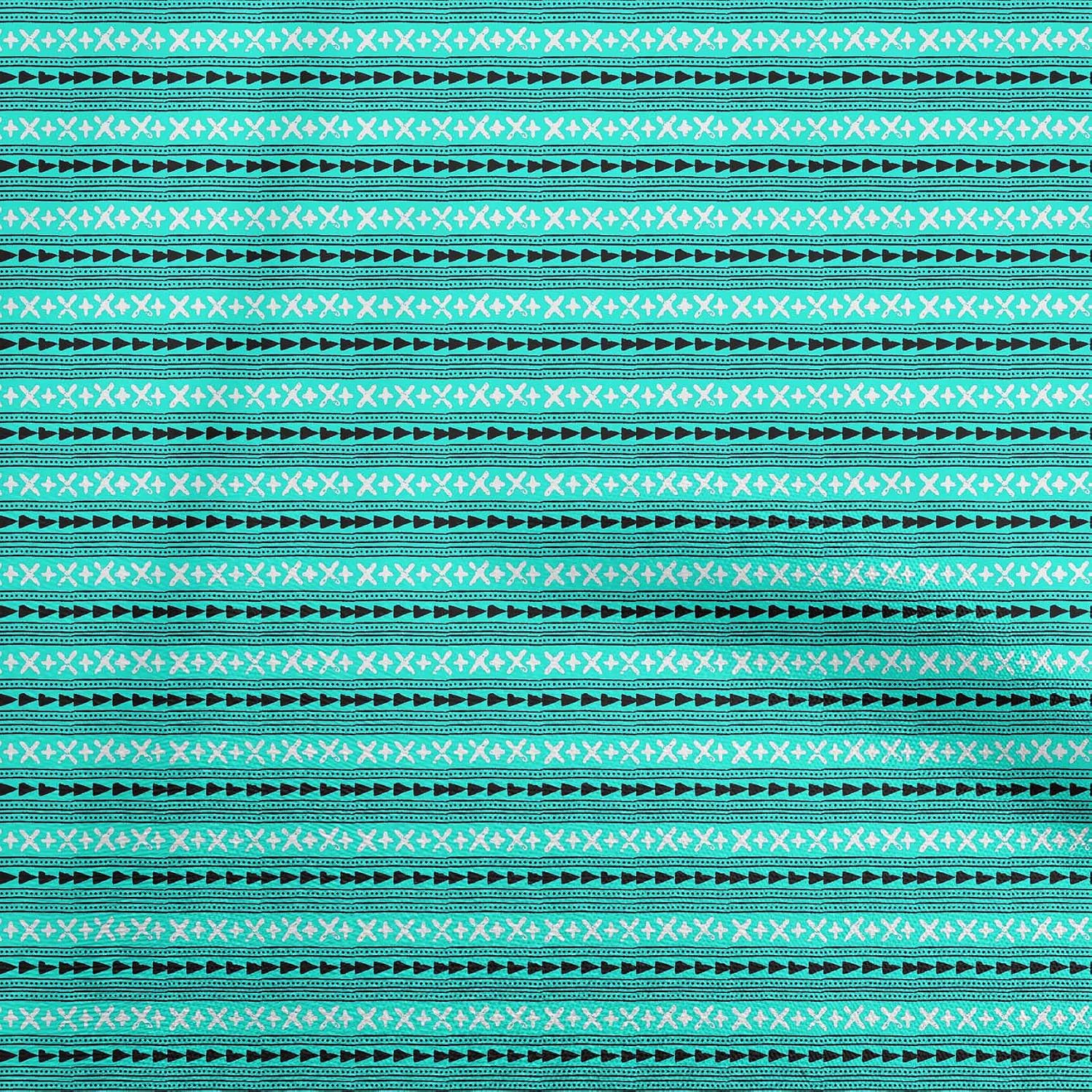 oneOone Cotton Flex Purplish Blue Fabric Block Fabric for Sewing Printed Craft Fabric By The Yard 40 Inch Wide-5O