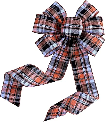 Miniatura 150 de Lazo de corona de cinta de arpillera natural, 10 pulgadas de ancho, colas largas de 18 pulgadas, granja, Pascua, otoño, invierno, Acción de Gracias