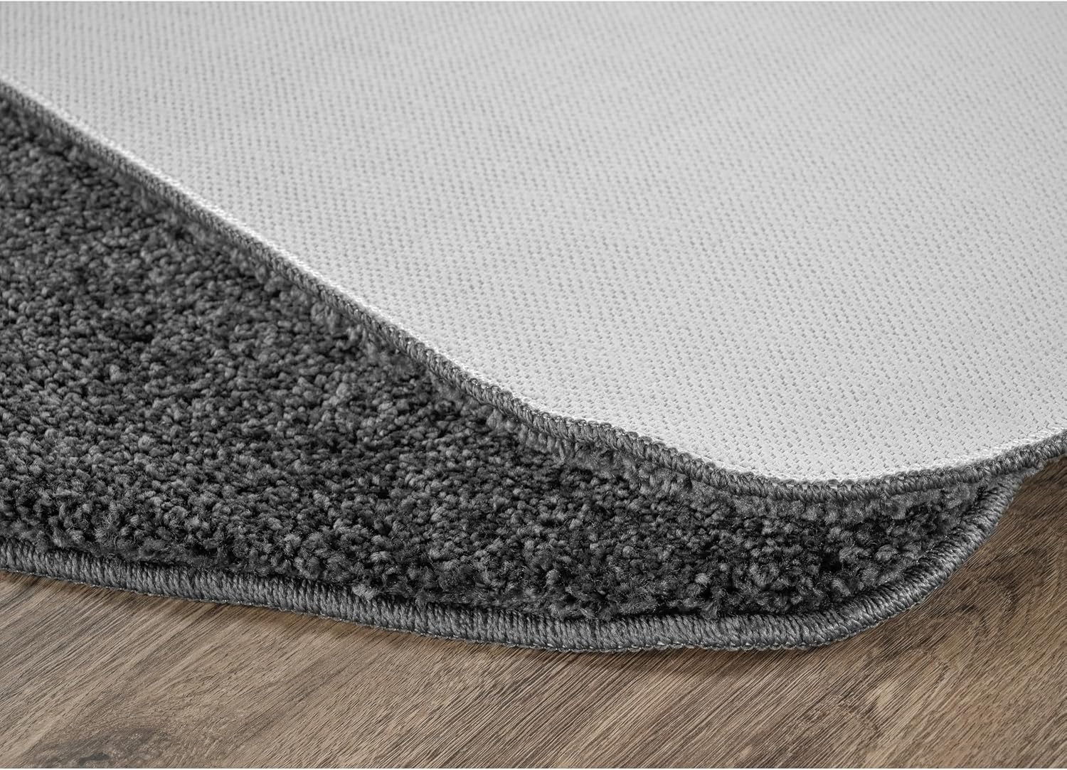 Garland Rug Sedona Bath Rug, Soft Absorbent Plush Bath Rugs, Non-Slip, Quick Drying, Machine Washable, Comfort for Bathroom Floor, Tub and Shower, 3 Piece Bathroom Rug Set (No Lid) Cinder Gray