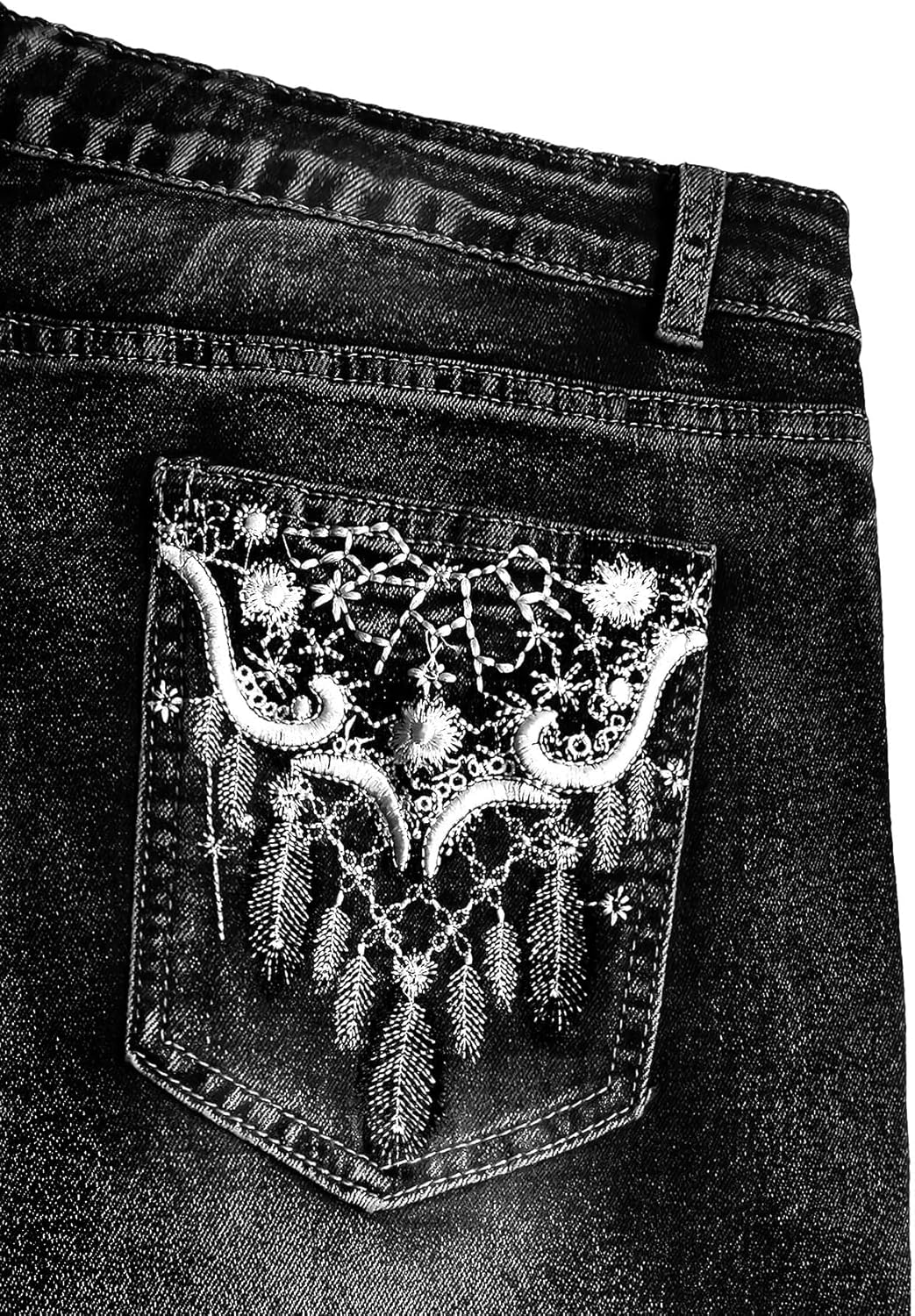 Plus Size Bell Bottom Jeans for Women High Waisted Classic Curvy Jeans Blue Wash Embroidery Boot Cut Stretchy Jean - Image 6