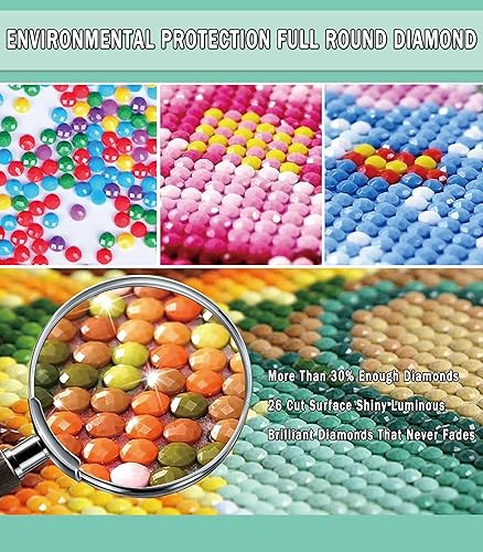 Miniatura 8 de CAMOYAI Pintura de diamantes de Halloween para adultos  Horror Jack 5D DIY Kit de arte de diamante redondo completo, pintura en lienzo HD, arte de