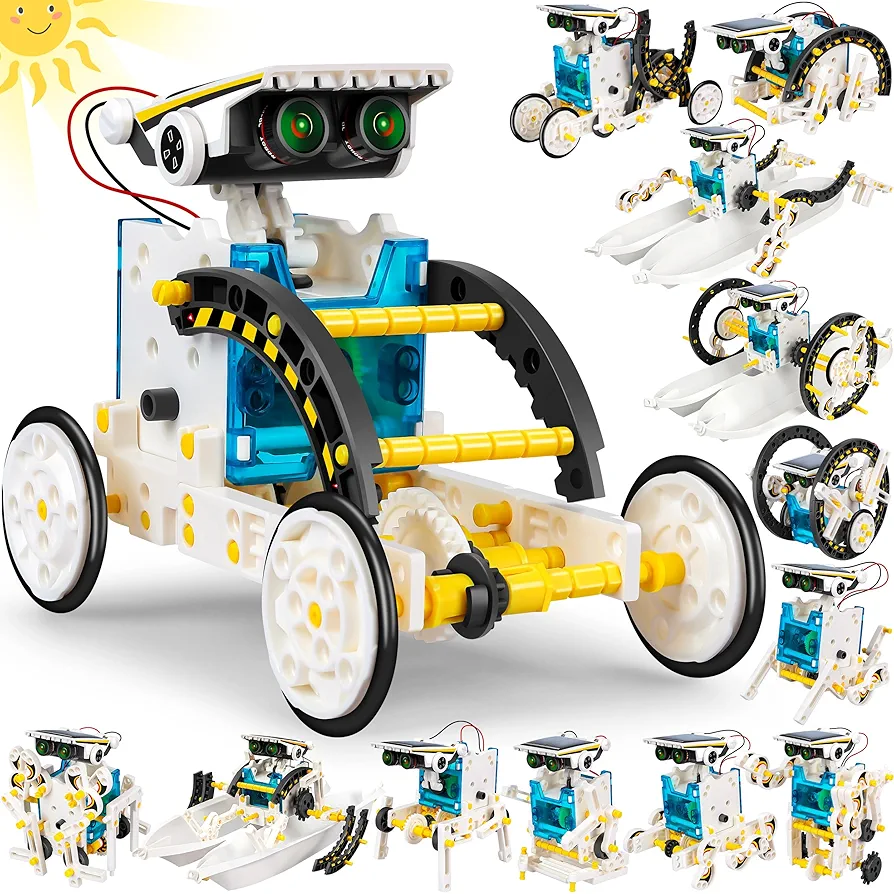13in1 EDUCATIONAL KIT SOLAR ROBOT 教育用キット Amazon.com: STEM 13-in-1 Solar Power Robots Creation Toy